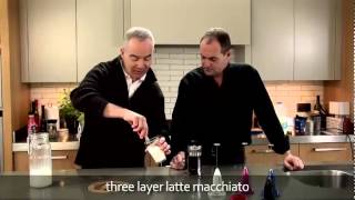 aerolatte  milk frother makes three layer caffè latte macchiato [upl. by Roley]