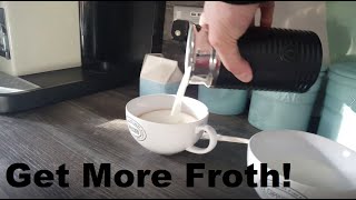 How to Get More Froth from Your Nespresso Coffee Aeroccino  Nespresso tips and help [upl. by Donaugh]