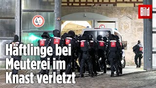 Gefängnismeuterei Polizei stürmt Knast in Thüringen  JVA Untermaßfeld [upl. by Ecinahs]